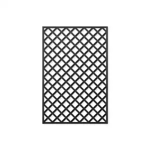 Treillage en bois maille losange 75mm 1.00m x 1.50m NOIR  Treillage en bois maille losange 75mm 1.00m x 1.50m NOIR